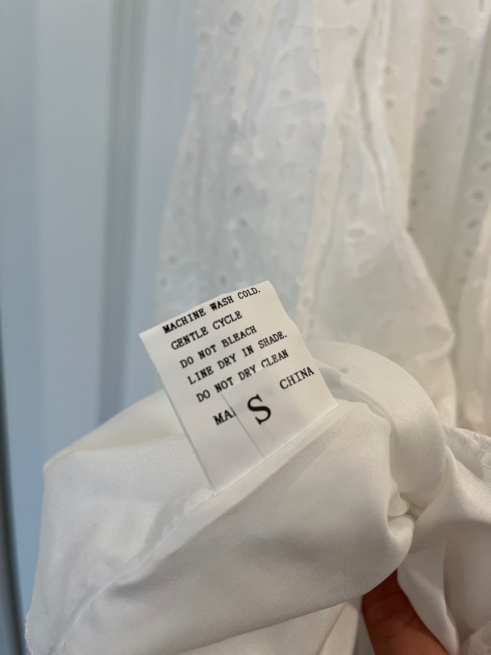 NWT. White Eyelet Fit-and-Flare Sundress - Picture 5 of 8